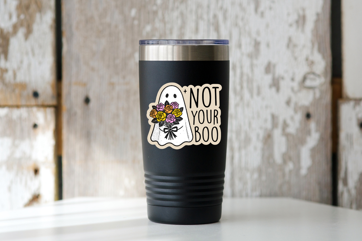Not Your Boo Sticker - halloween, fall, ghost, cute, spooky