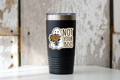 Not Your Boo Sticker - halloween, fall, ghost, cute, spooky