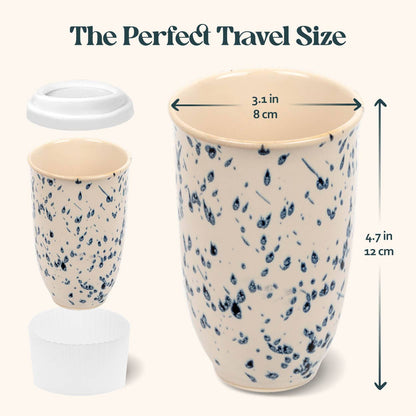 Orchid Ceramic Travel Mug – 12oz with Lid &amp; Sleeve