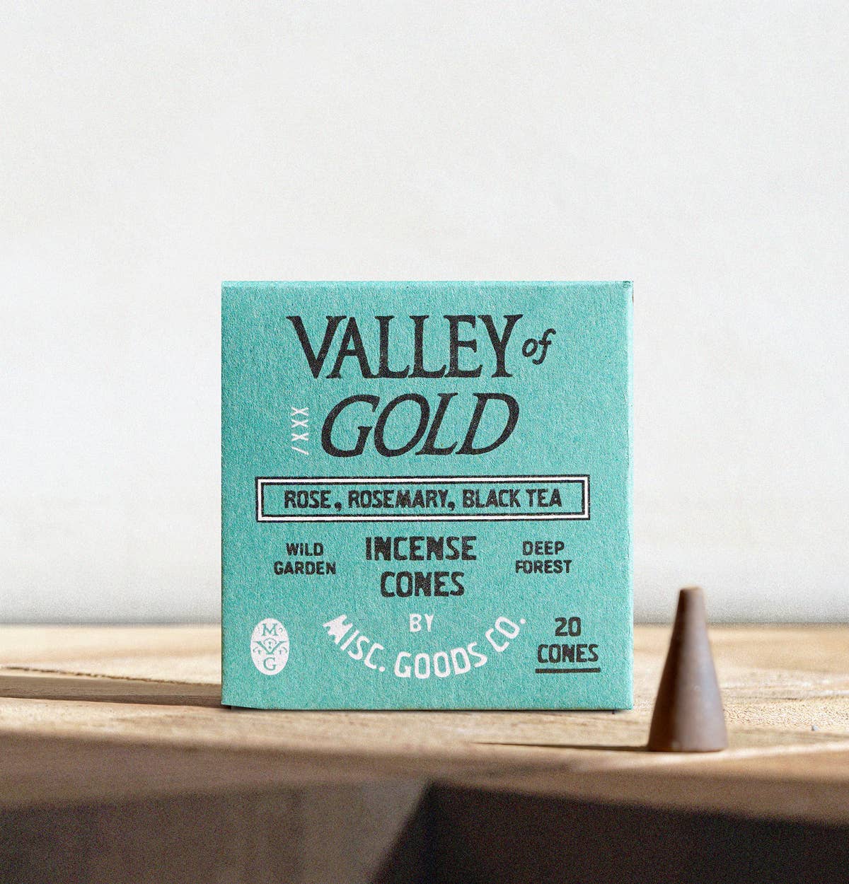 Valley of Gold Incense Cones – Wildflowers, Rose &amp; Rosemary | Clean Burning, 20-Pack
