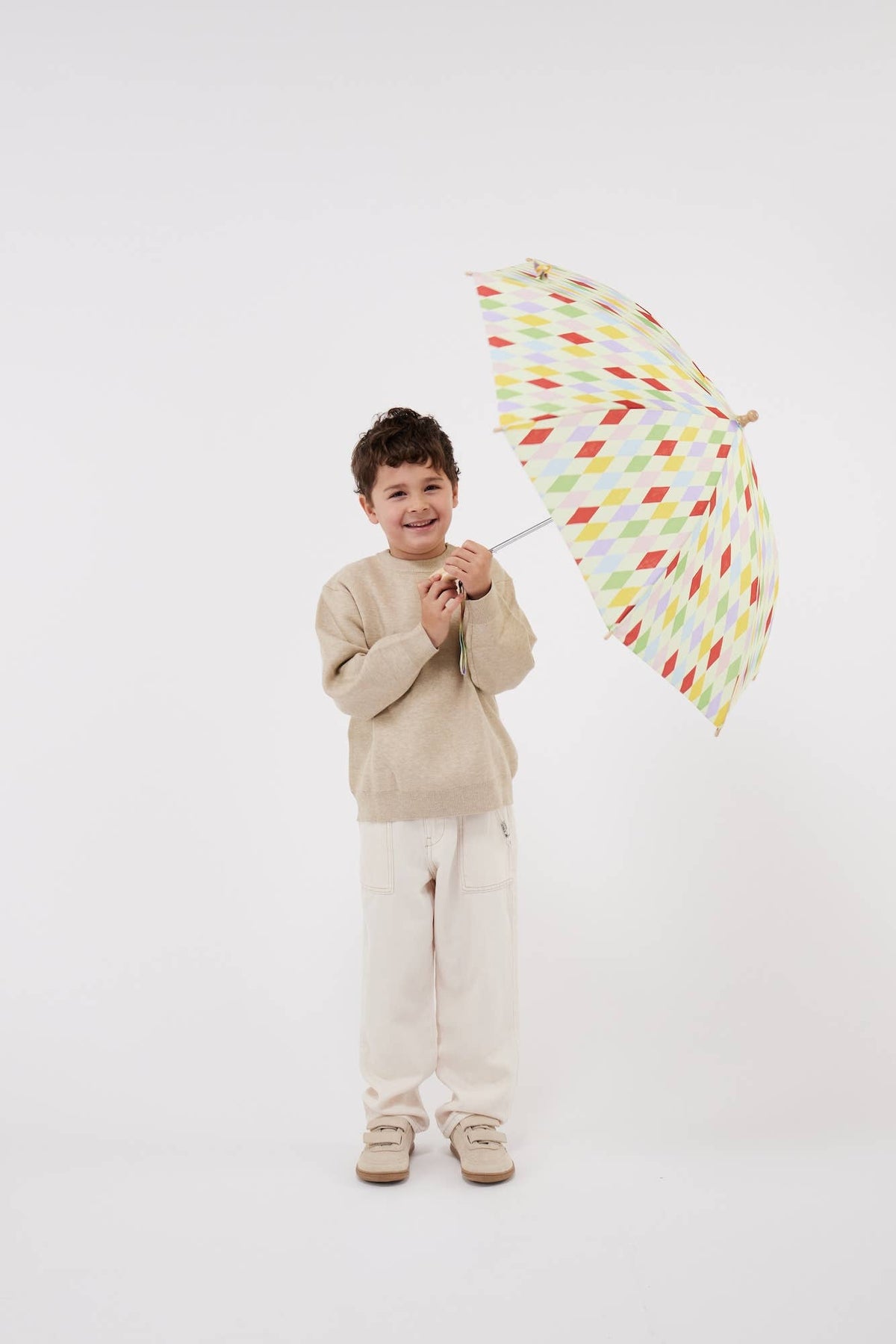Harlequin Print Kids Eco-Friendly Duckling Umbrella