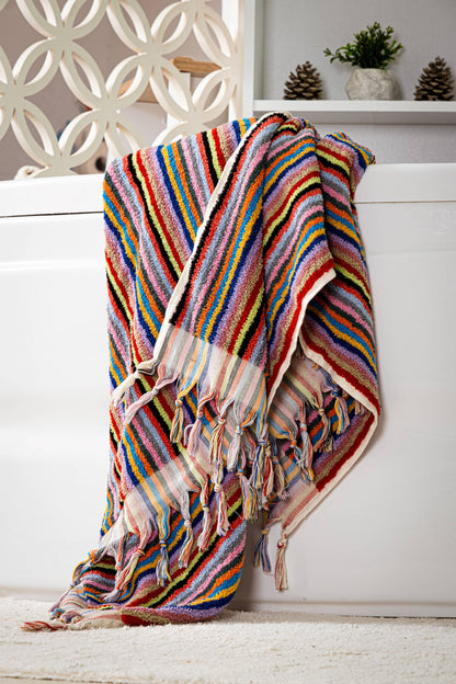Striped Hand Towel Rainbow