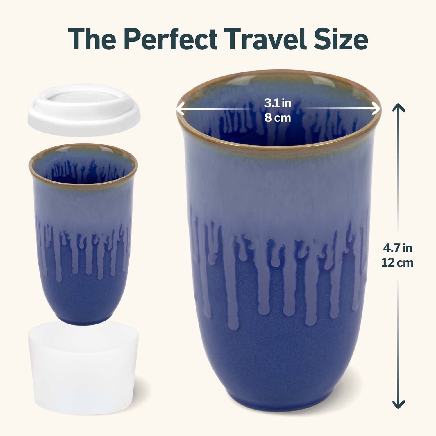 Neptune Ceramic Travel Mug – 12oz with Lid &amp; Sleeve