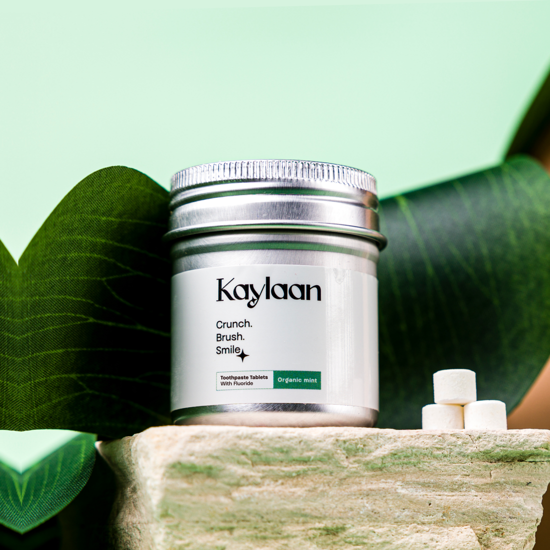 Kaylaan – Mint Toothpaste Tablets with Fluoride | 90 Count |