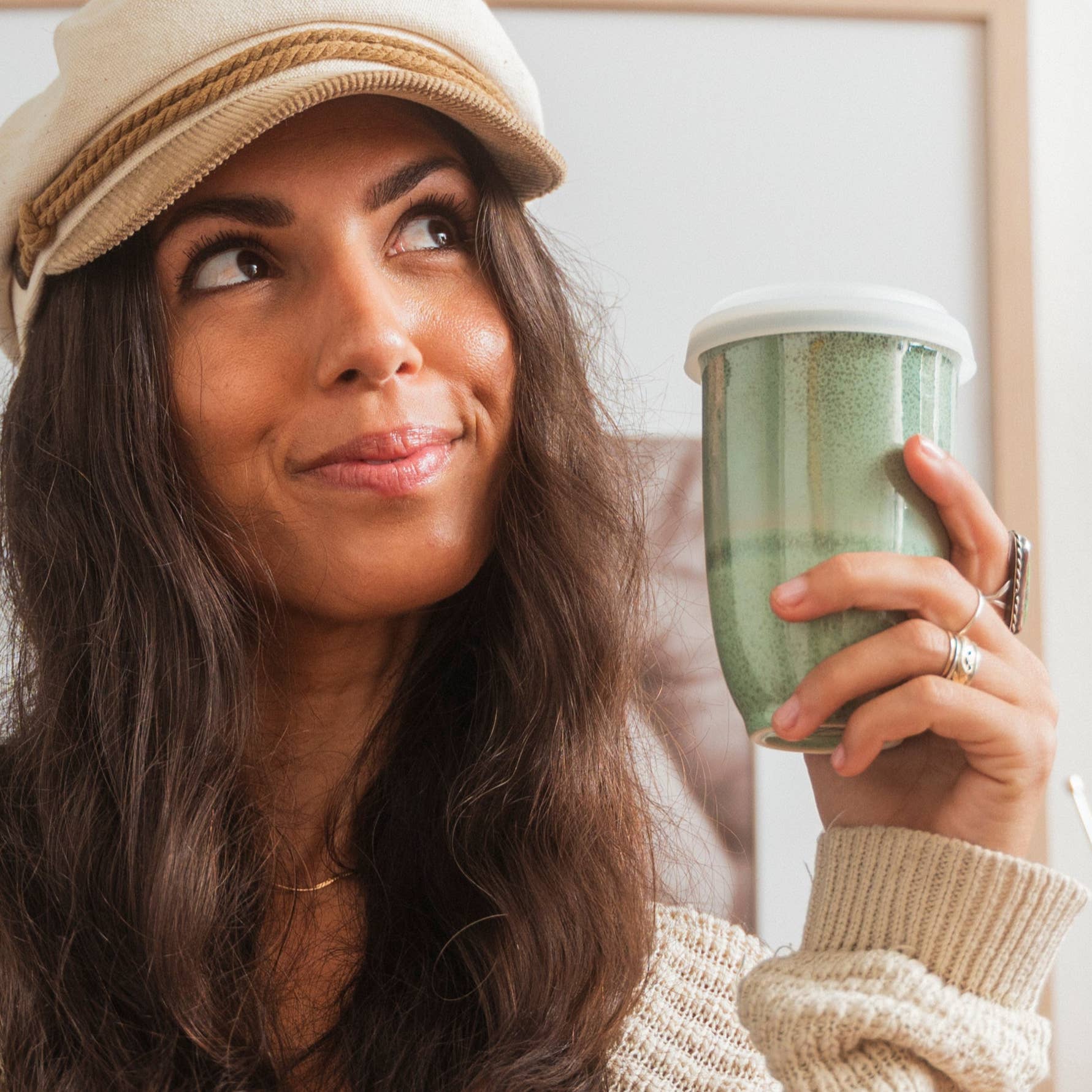 Emerald 12oz Ceramic Travel Mug – Reusable &amp; Stylish