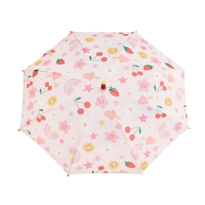 Limited Meri Meri Rainbow Stripes Kids Duck Umbrella