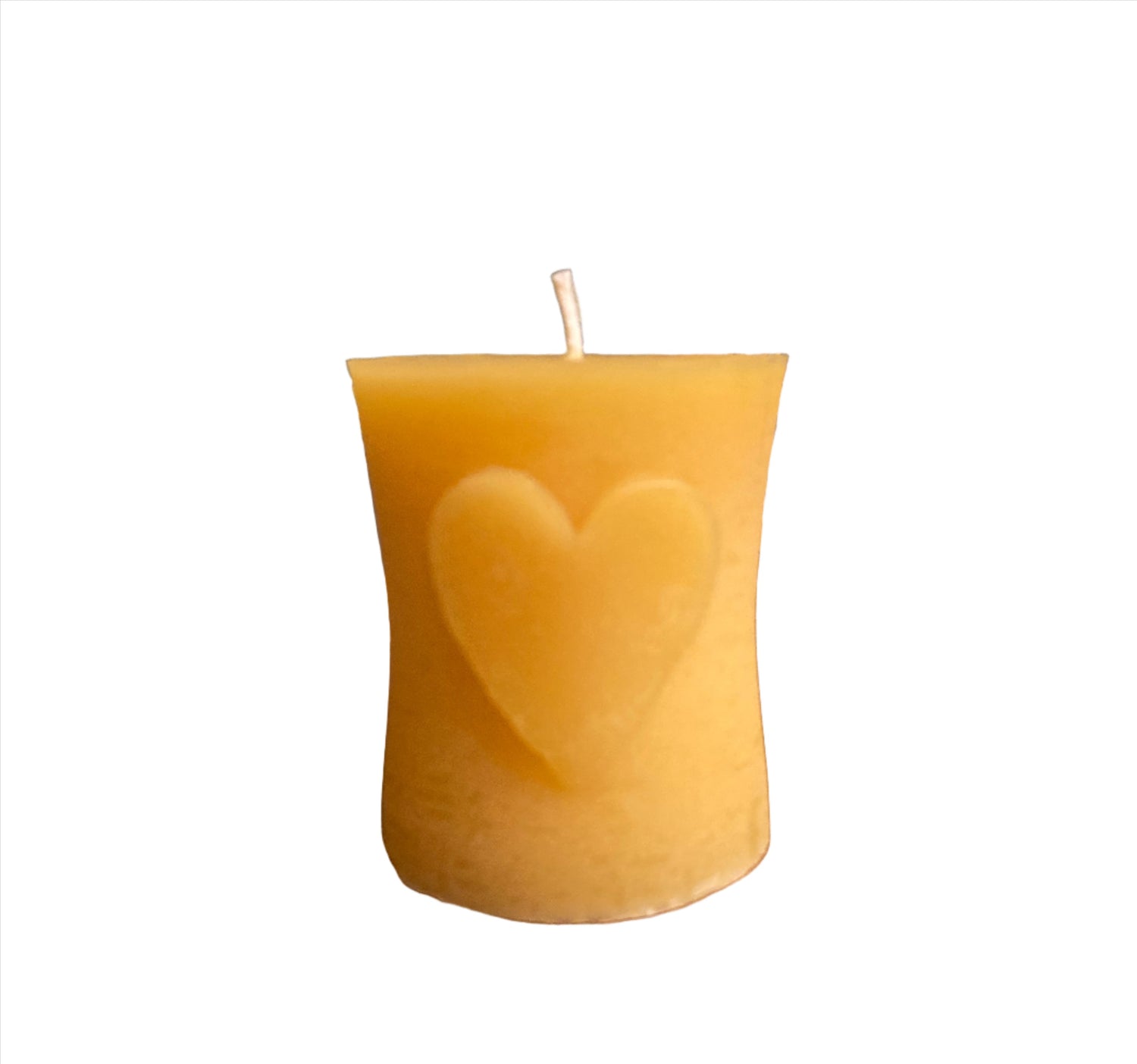 Beeswax Candle Heart Pillar