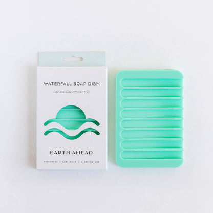 Waterfall Silicone Soap Dish - Seafoam Green
