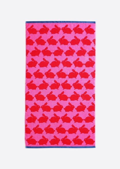 Anorak Kissing Rabbits Organic Cotton Hand Towel