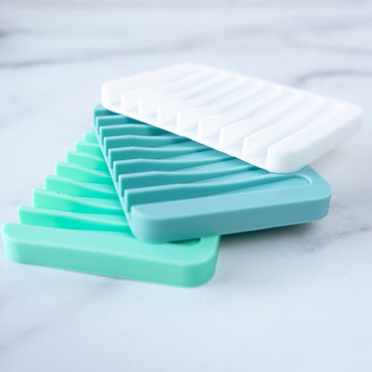 Waterfall Silicone Soap Dish - Seafoam Green
