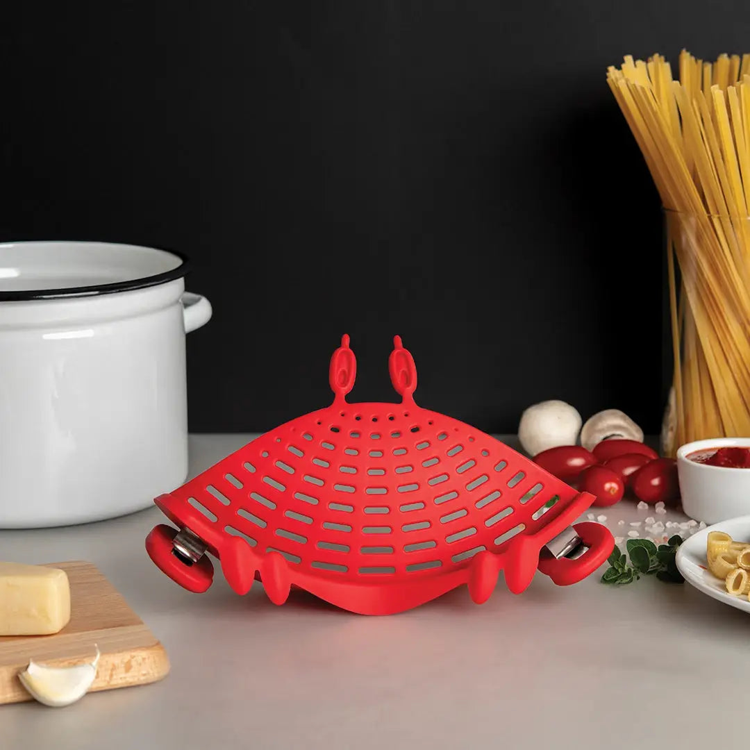 Crabby Clip-On Pasta Strainer - Kitchen Accessories &amp; Gifts