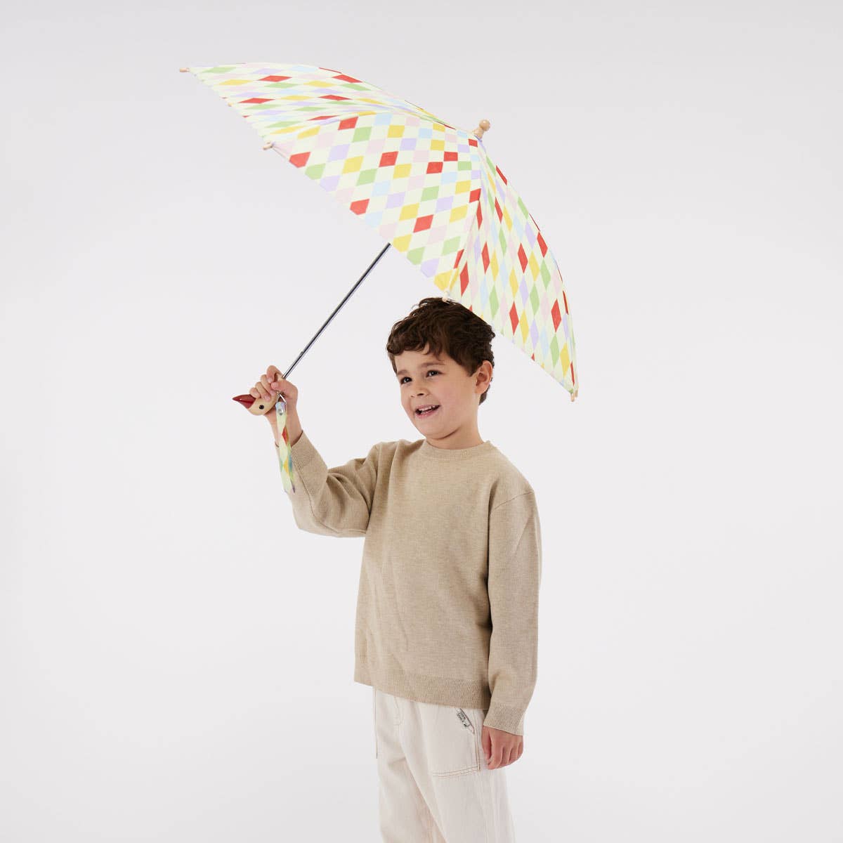 Harlequin Print Kids Eco-Friendly Duckling Umbrella