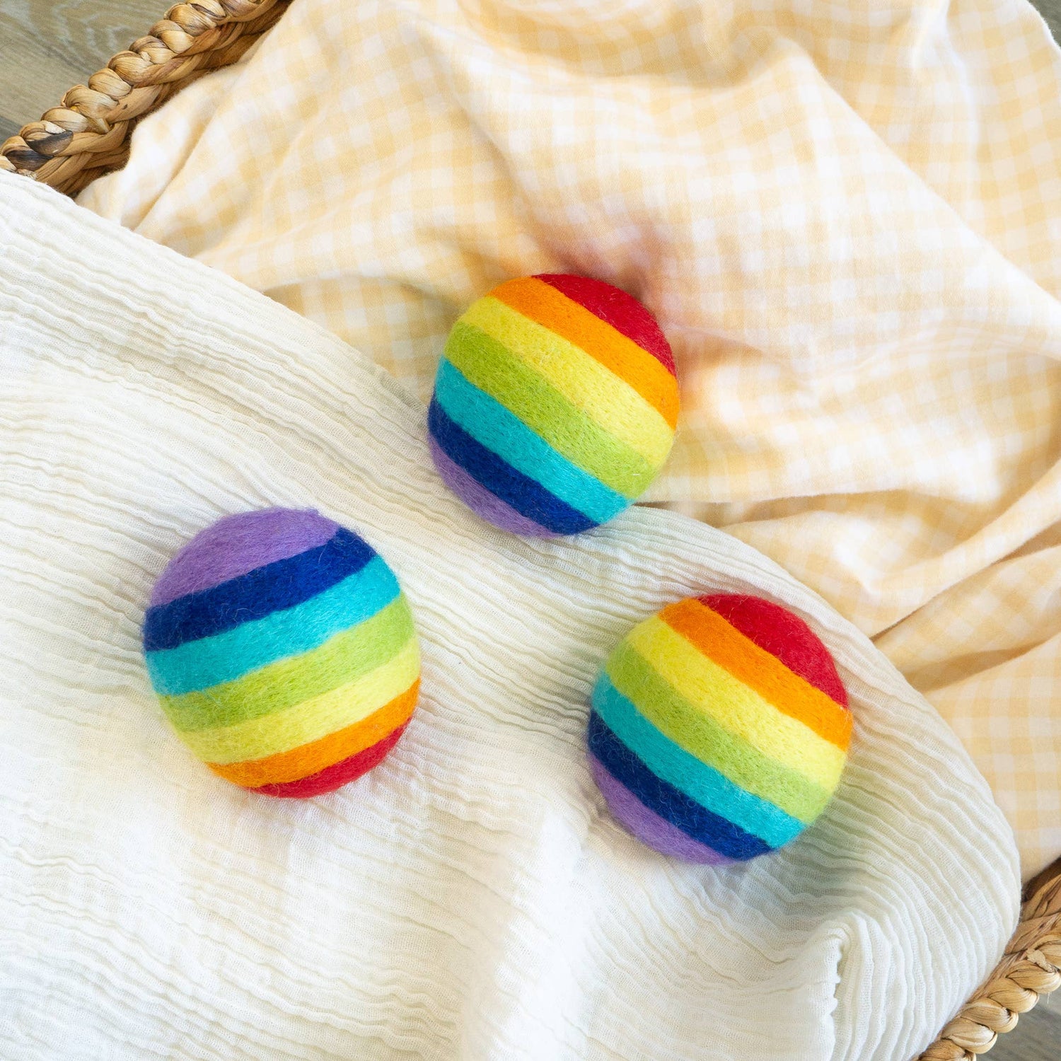 Pride Rainbow Eco Wool Dryer Ball (one)
