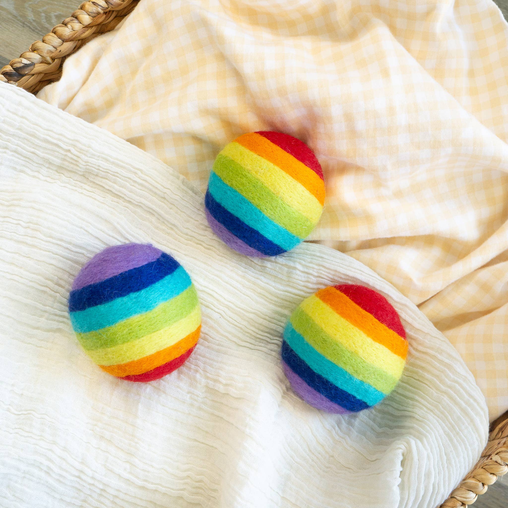 Pride Rainbow Eco Wool Dryer Ball (one)