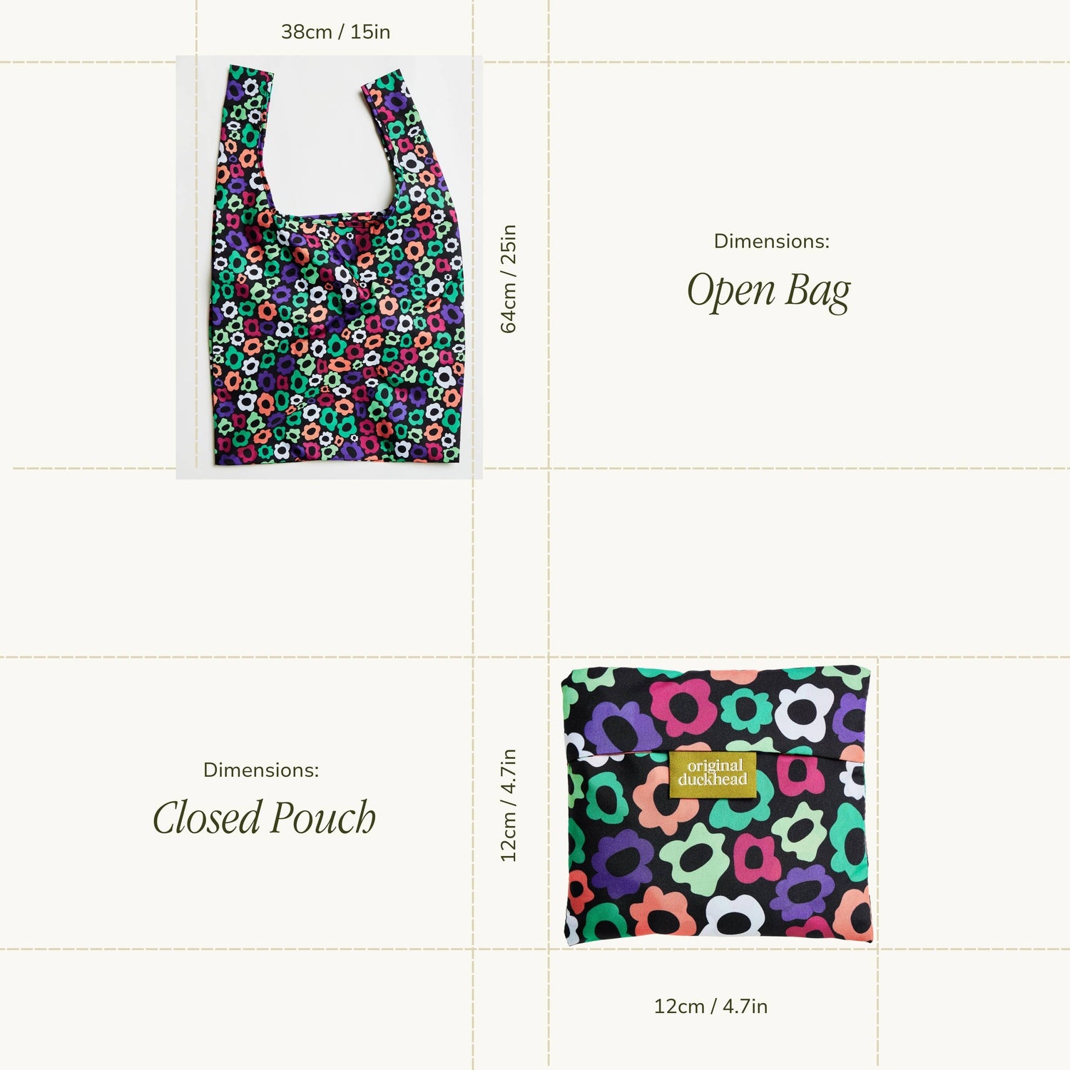 Flower Maze Print  Eco Friendly Reusable Tote Bag