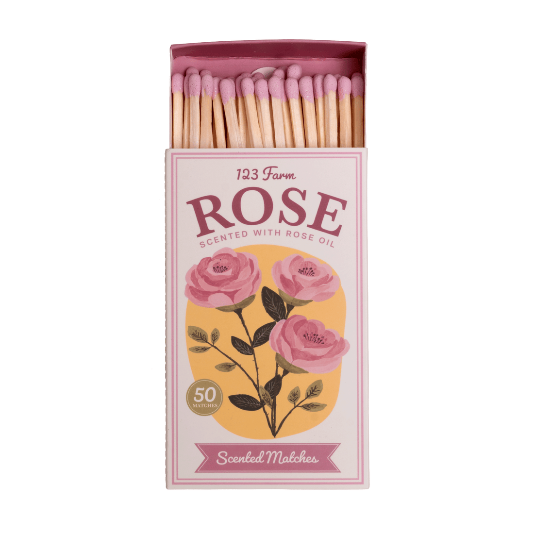 Rose Scented Matches, Long (3.78")