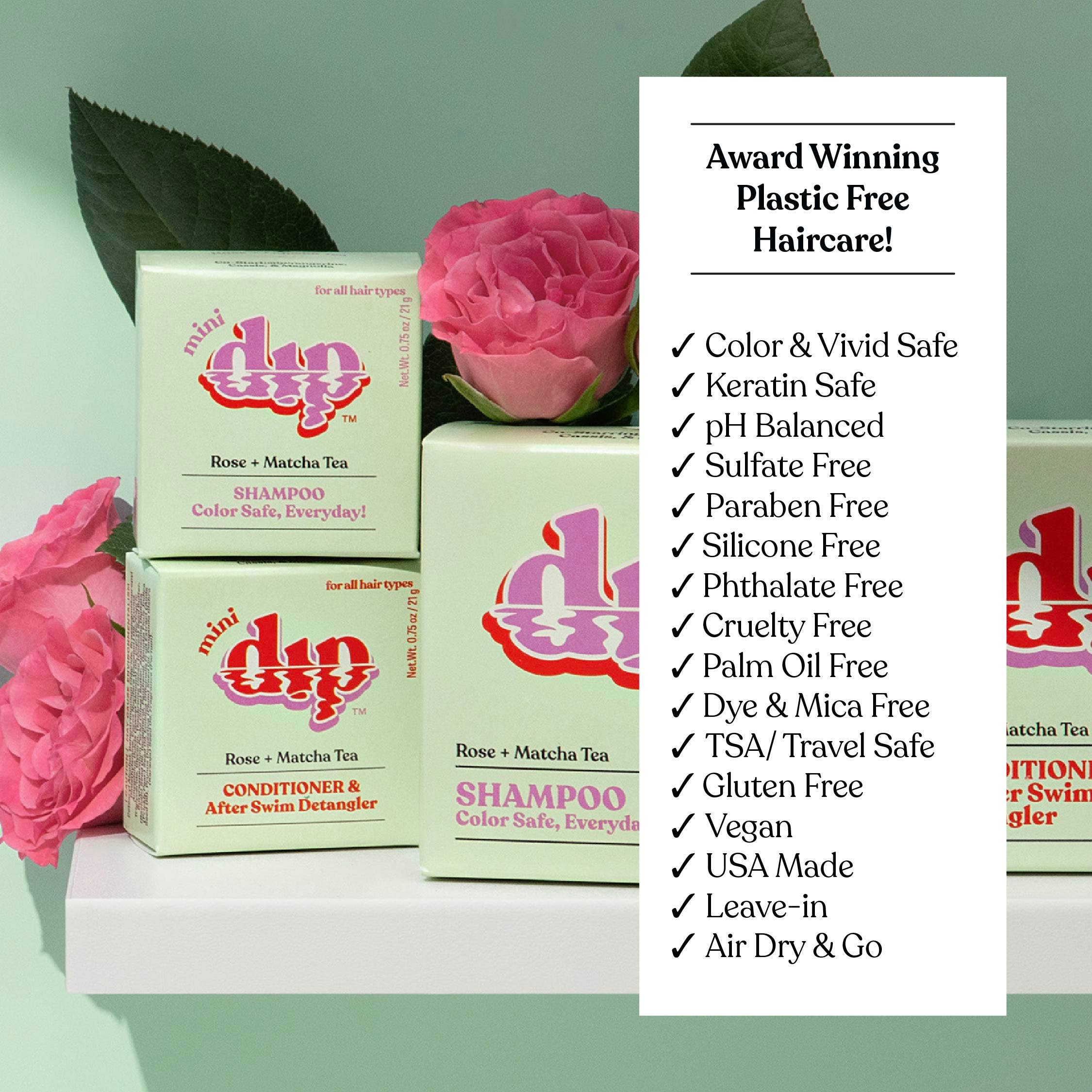 Mini Dip Conditioner &amp; After Swim Detangler - Rose &amp; Matcha Tea