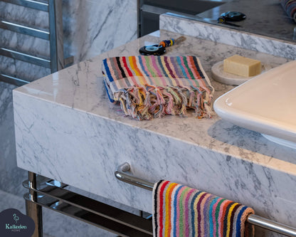 Striped Hand Towel Rainbow