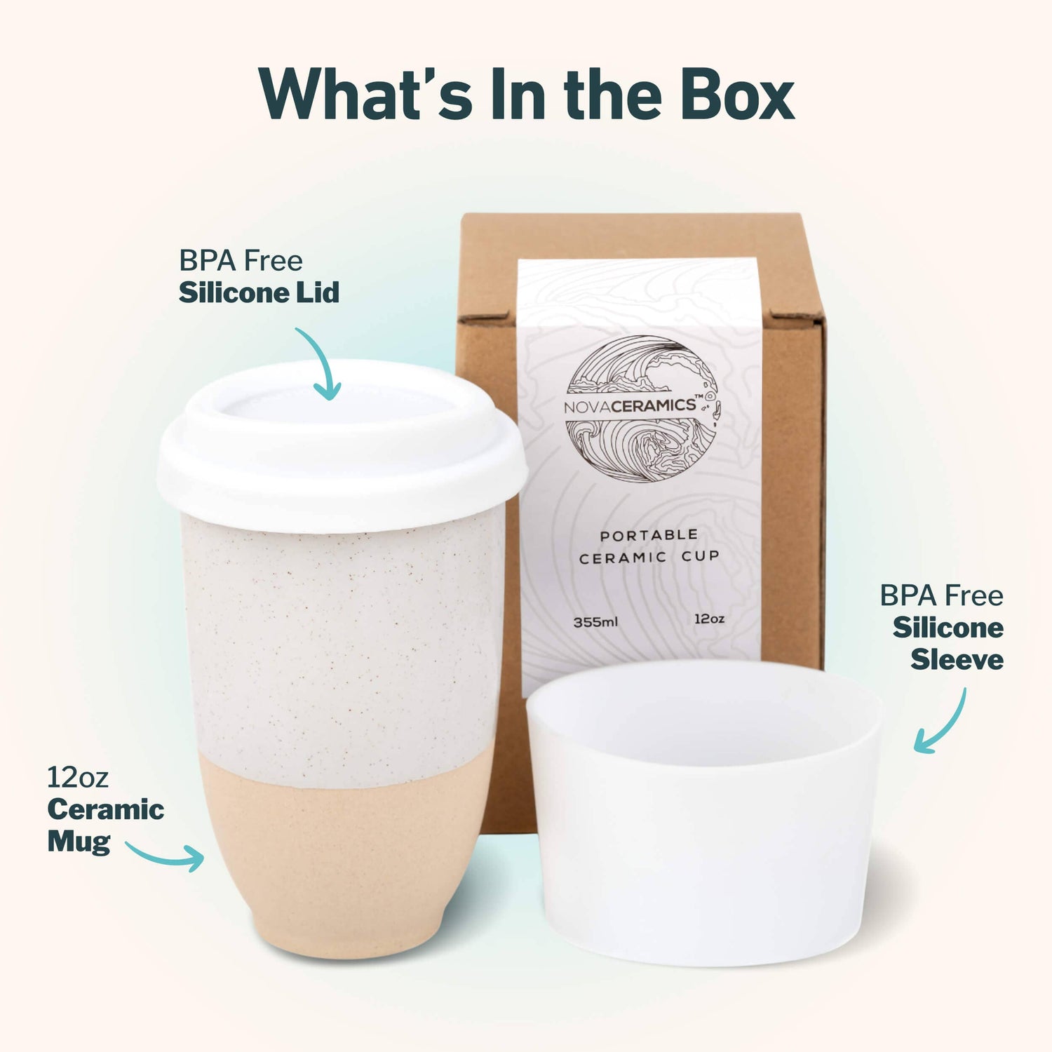 Dune 12oz Ceramic Travel Mug – Reusable &amp; Eco-Friendly