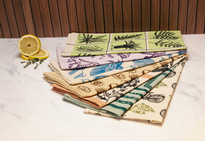 Tea towel | serpent path - cotton flour sack snake kitchen dish cloth