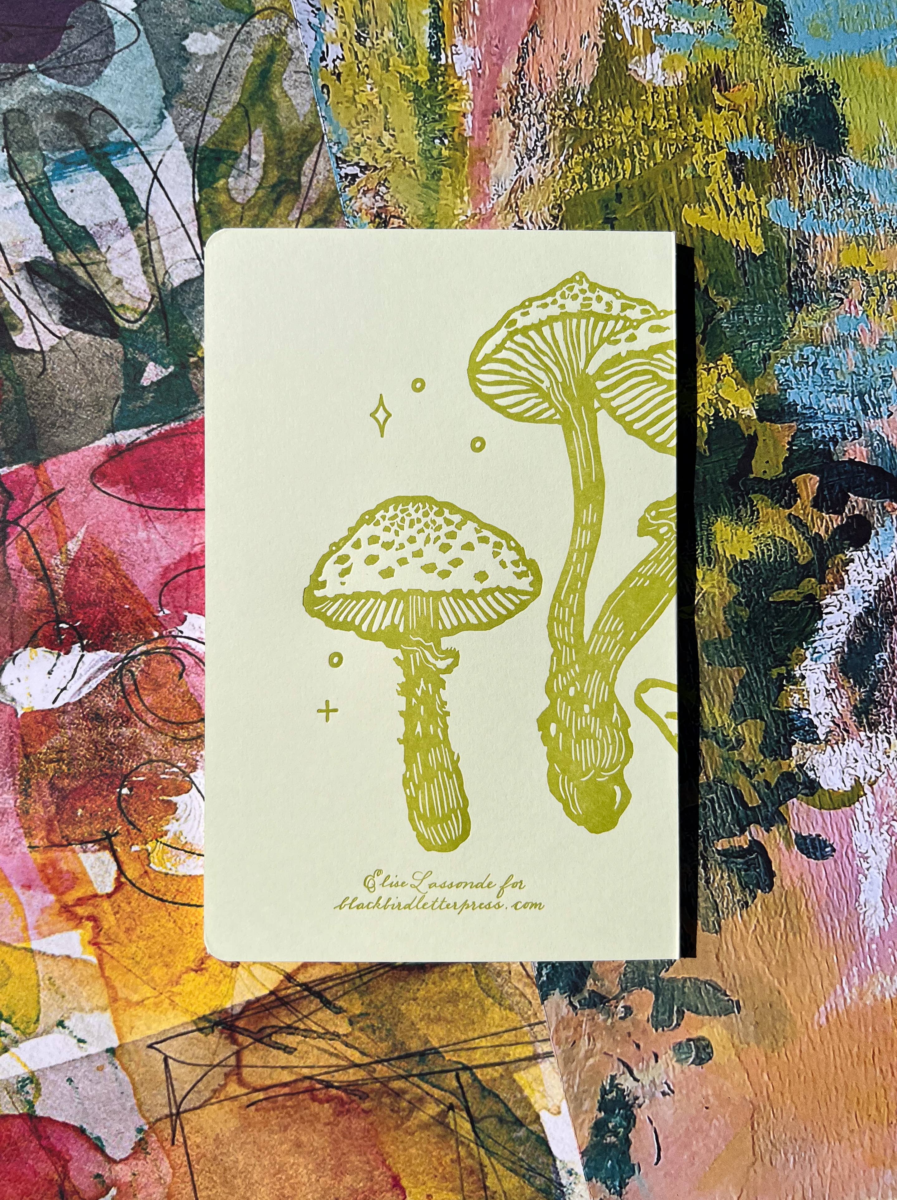 Frog and mushroom large notebook