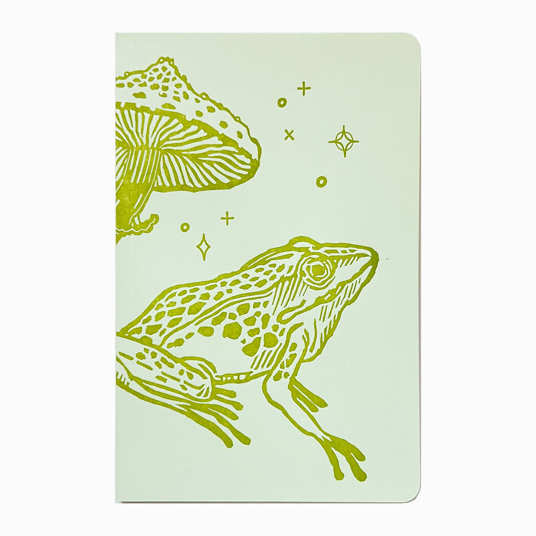 Frog and mushroom large notebook