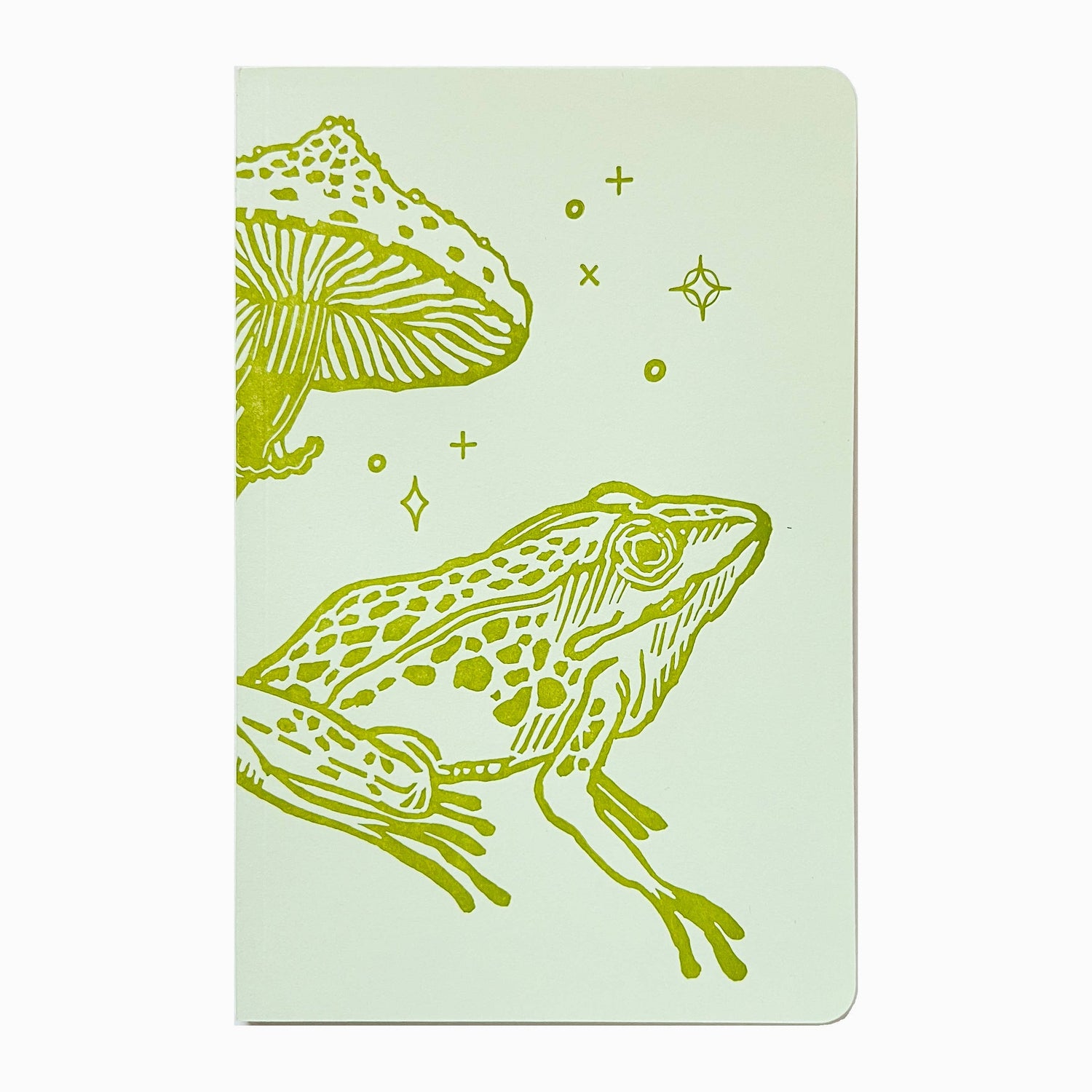 Frog and mushroom large notebook