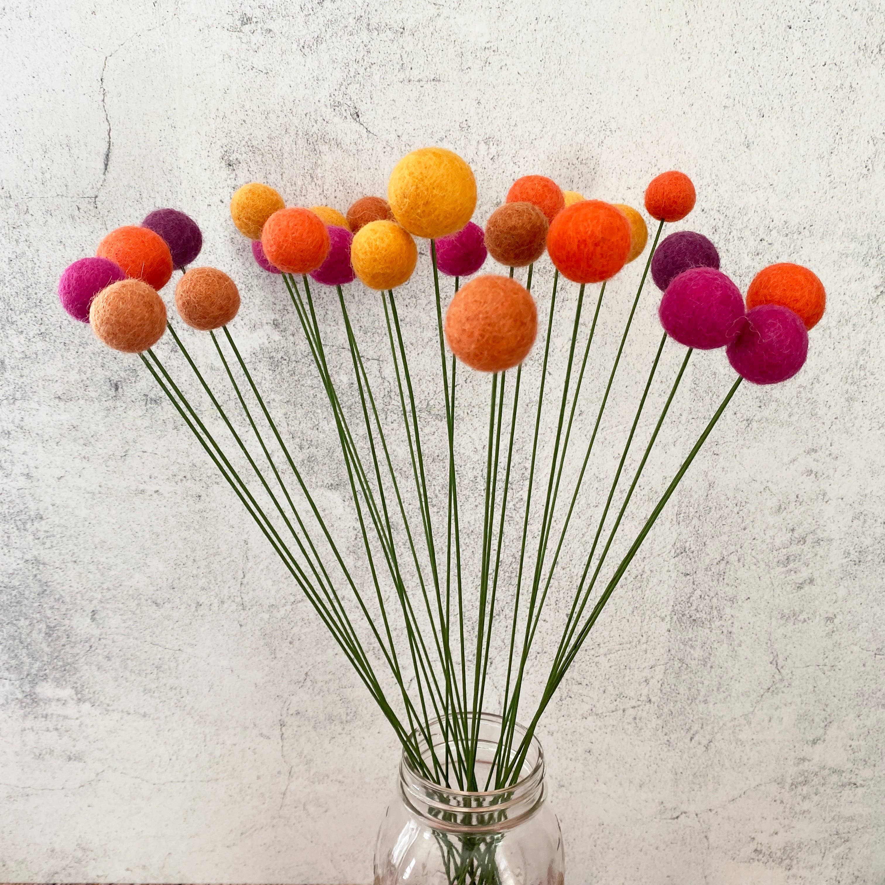 Felt Flower Ball Bouquet Singles Tulip Fields