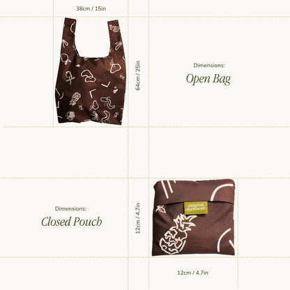Fruits &amp; Shapes in Easter Chocolate Eco Friendly Tote Bag