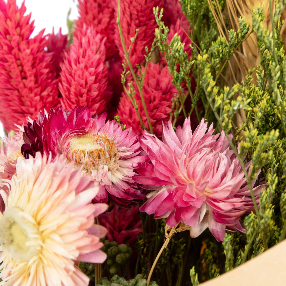 Pink Mixed Dried Flower Bouquet