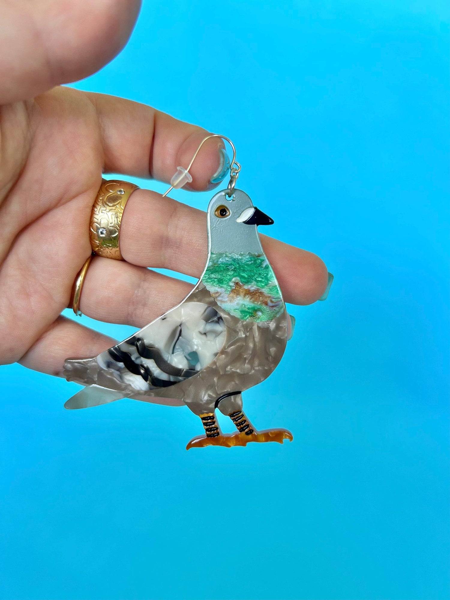 Pigeon Earrings