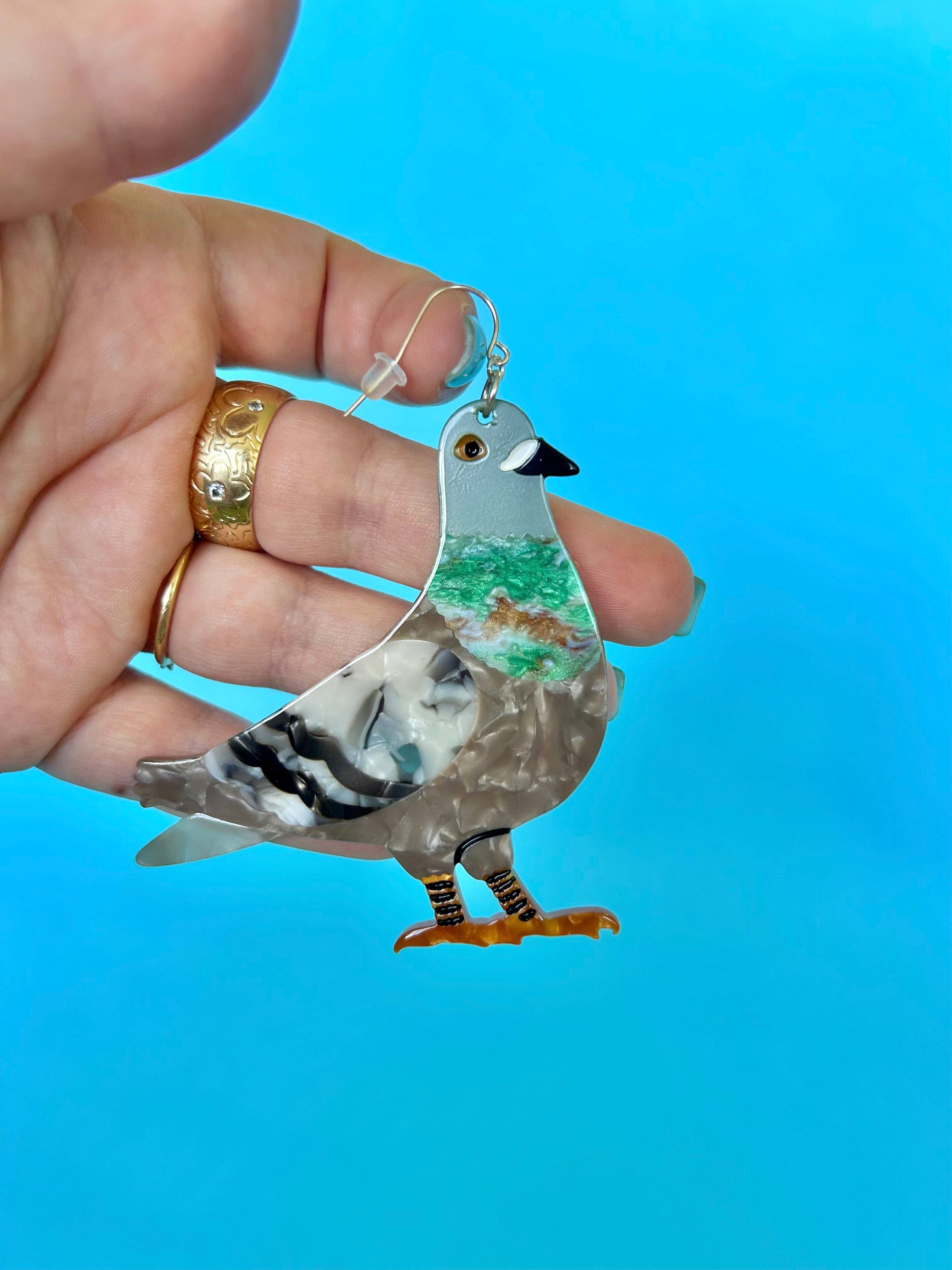 Pigeon Earrings