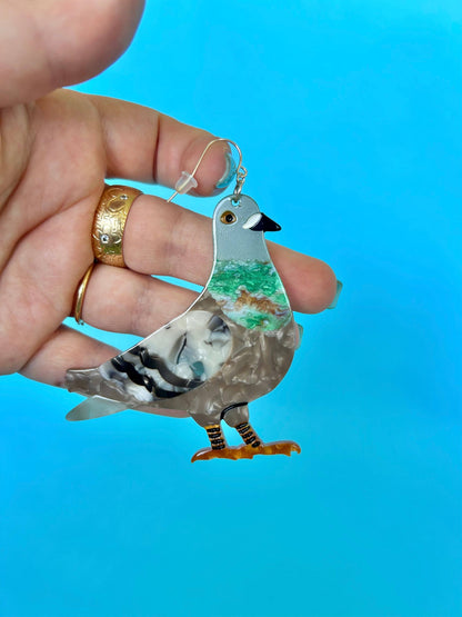 Pigeon Earrings