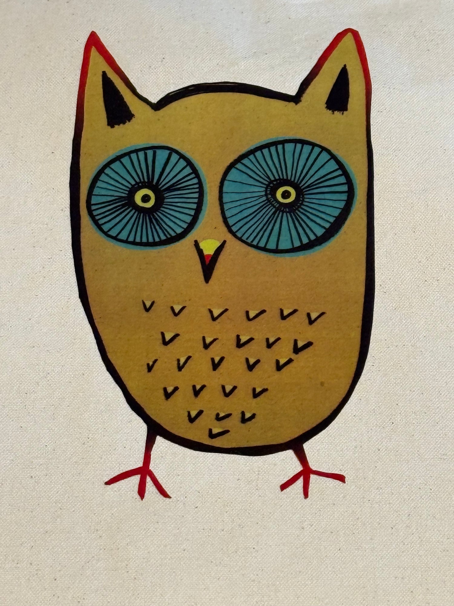 Fountain House Gallery Featured Artist Tote Bag - Owl