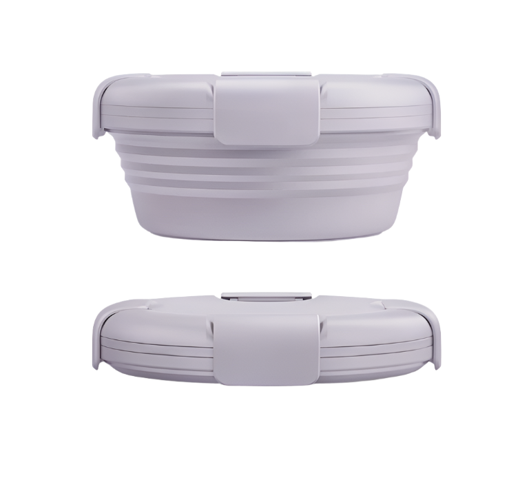 collapsible 36 oz silicone container with lid