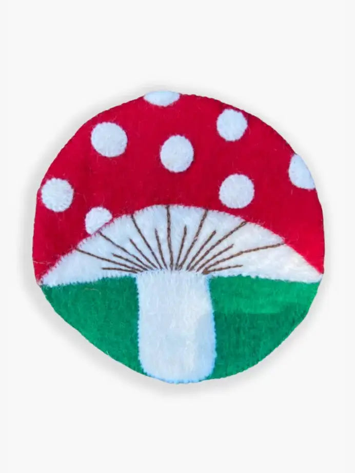 Felt mushroom trivet