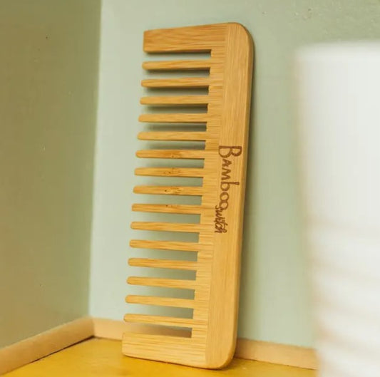 Comb: Bamboo Wide Tooth Detangling Comb