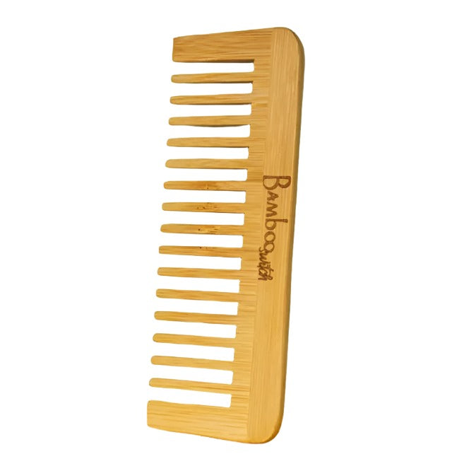 Comb: Bamboo Wide Tooth Detangling Comb